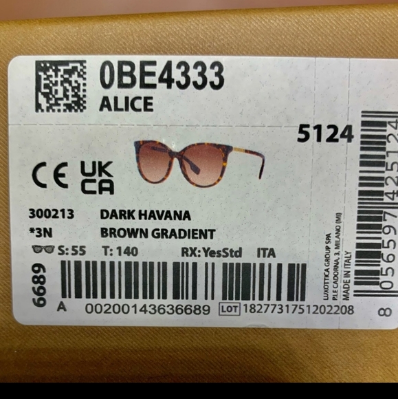 Burberry dark Havana Alice brown gradient sunglasses main image 5